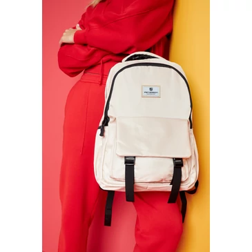 Női Nagyméretű Városi Hátizsák Bézs színben