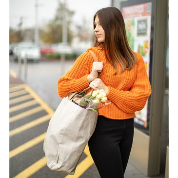 Mosható öko táska szürke színben