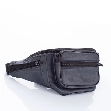 Valódi bőr övtáska kék színben