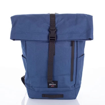 Kék vászon többzsebes hátizsák