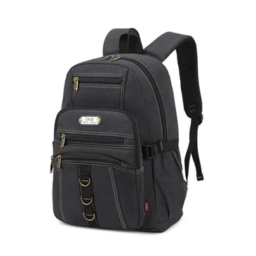 Outdoor Ultraerős vászon hátizsák fekete színben