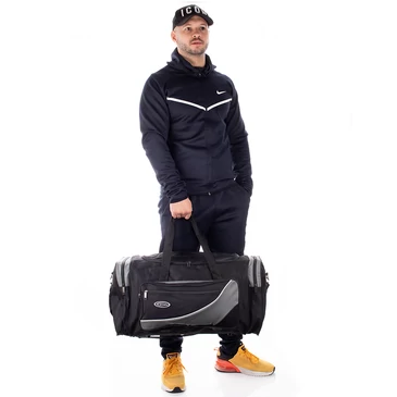 Sport és Utazótáska nagyméretű fekete-szürke színben