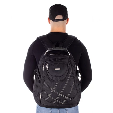 Ultraerős fekete hátizsák fém kézifogóval