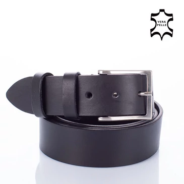 Valódi bőr férfi öv Made In Italy fekete színben extra hosszú XXXL méret 160 cm