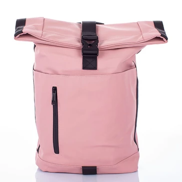 Rózsaszín vízálló többzsebes laptoptartós hátizsák