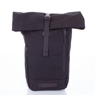 Fekete vászon többzsebes hátizsák