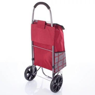 Sokzsebes Gurulós bevásárlókocsi szürke kockás 