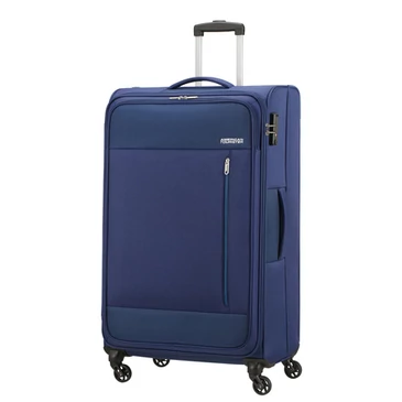 American Tourister Heat Wave Spinner bőrönd 80 cm Combat Navy színben