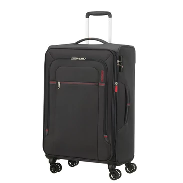American Tourister Crosstrack Spinner bővíthető bőrönd 67 cm Grey/Red színben