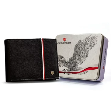 Peterson Valódi bőr Férfi pénztárca RFID Védelemmel