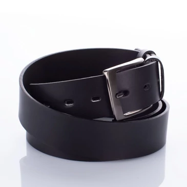 CezMar Valódi bőr férfi öv 125 cm fekete színben