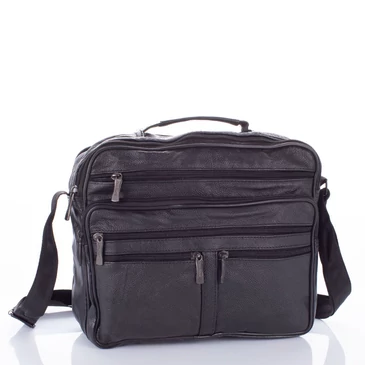 Nagy méretű férfi oldaltáska fekete színben