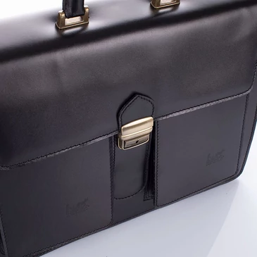 Maxmoda Valódi bőr aktatáska 3 részes fekete színben