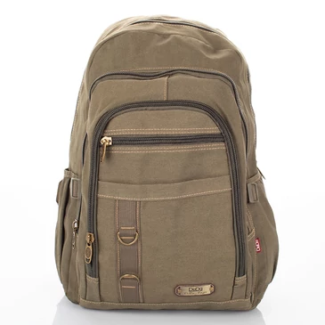 Outdoor vászon hátizsák khakizöld színben