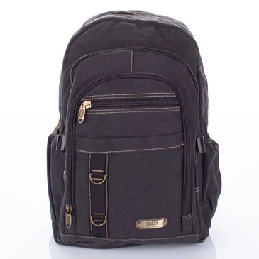 Outdoor vászon hátizsák Fekete színben