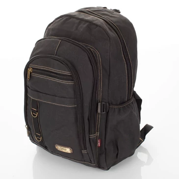 Outdoor vászon hátizsák Fekete színben