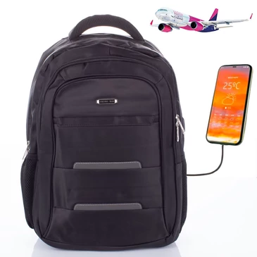 Ultraerős Fedélzeti méretű laptophátizsák USB töltővel