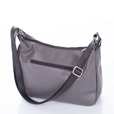 Valódi bőr női táska szürke színben