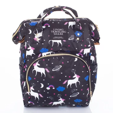 Unikornis mintás Kézipoggyász Hátizsák 39 X 25 X 18 cm  