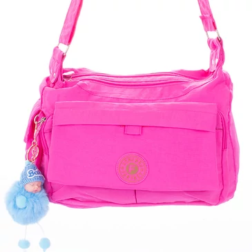 Fantasy női oldaltáska pink színben ajándék kulcstartóval