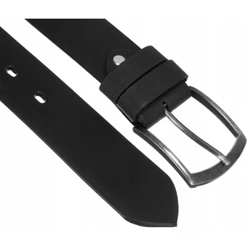 WILD Valódi bőr férfi öv fekete színben 120 cm