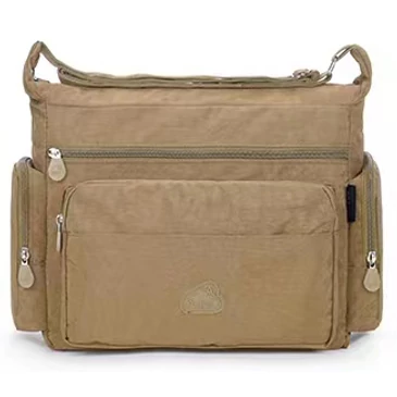 Angel sokzsebes női oldaltáska bézs