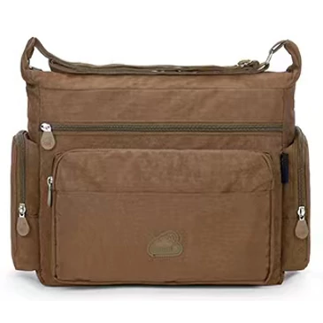 Angel sokzsebes női oldaltáska barna