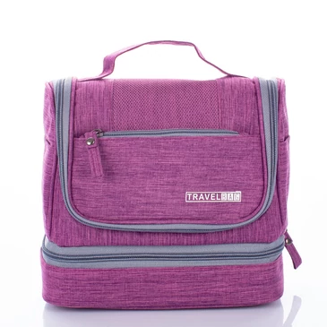 Sokrészes felakaszható kozmetikai táska pink