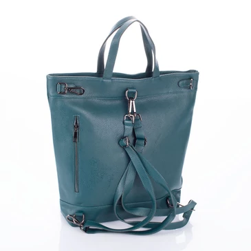 Valódi bőr női táska/hátizsák zöld színben