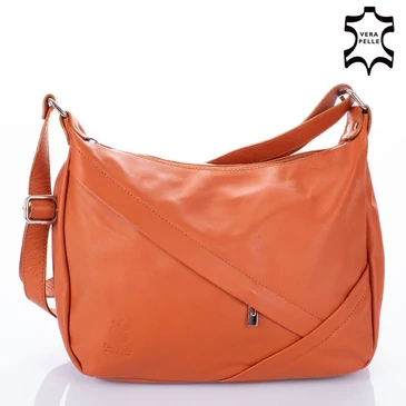 Valódi bőr női táska barna színben