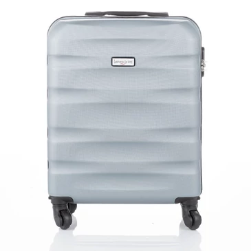 Leonardo Da Vinci  WIZZAIR RYANAIR méretű keményfalú kabinbőrönd 55 x 40 x 20 cm Ezüst színben