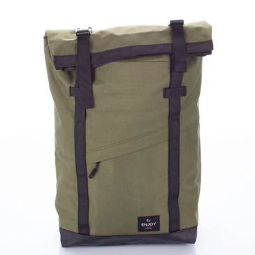Khakizöld vászon többzsebes hátizsák
