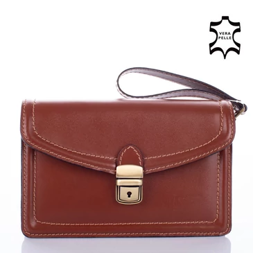 Valódi bőr autóstáska világosbarna színben