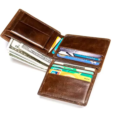 Elegáns valódi bőr férfi pénztárca