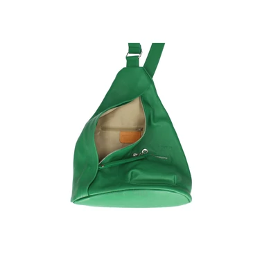 Valódi bőr női hátizsák Zöld színben