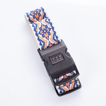 Számzáras bőröndpánt különleges mintával