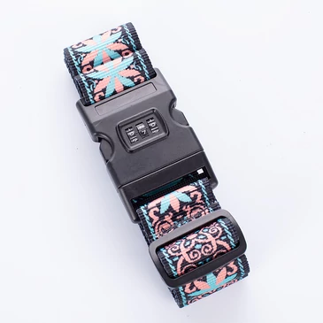 Számzáras bőröndpánt különleges mintával