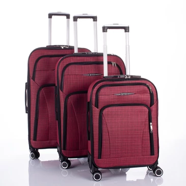 3 db-os bőrönd szett bordó színben