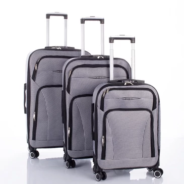 3 db-os bőrönd szett világosszürke színben