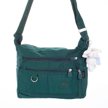 Angel sokzsebes női oldaltáska zöld színben ajándék kulcstartóval