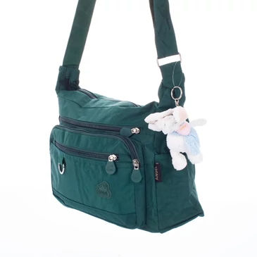 Angel sokzsebes női oldaltáska zöld színben ajándék kulcstartóval