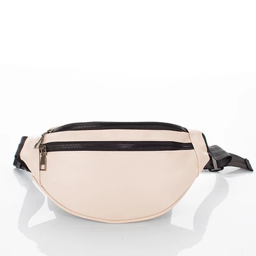 Keresztpántos női oldaltáska dupla cipzáros