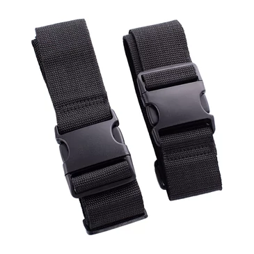 Biztonsági bőröndpánt heveder fekete színben 