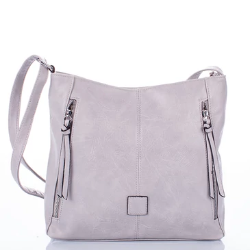 Sokzsebes női oldaltáska Szürke színben