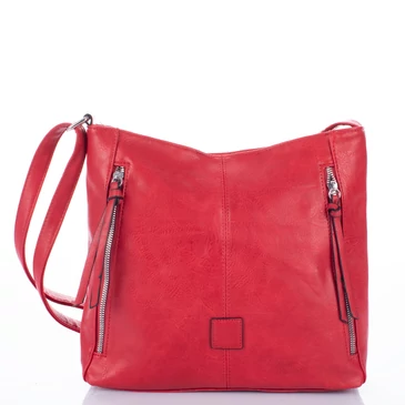 Sokzsebes női oldaltáska Piros színben