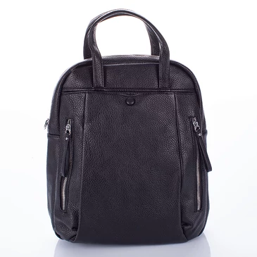 Sokzsebes vízálló női hátizsák fekete színben