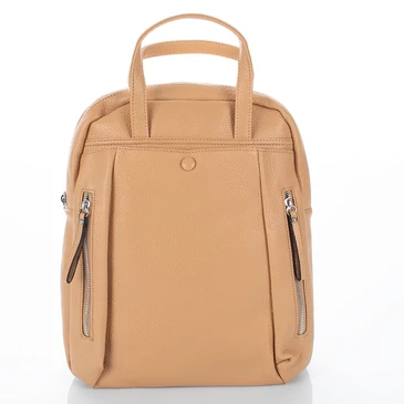 Sokzsebes vízálló női hátizsák bézs színben