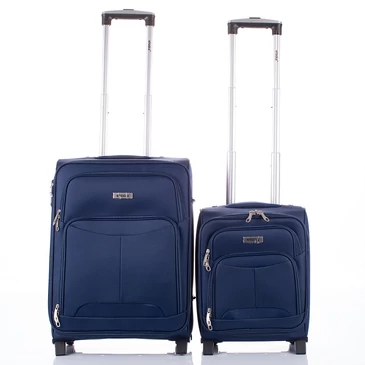 Travelway Prémium 2 db-os Bőrönd szett Diplomata kék színben
