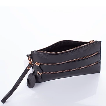  Valódi bőr Autóstáska fekete színben