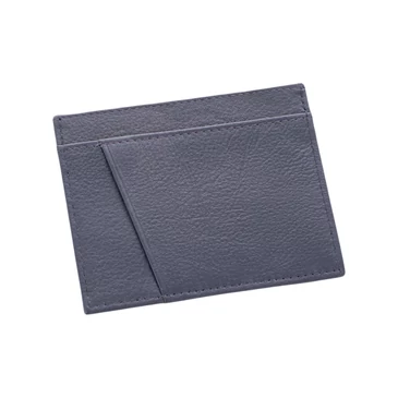Valódi bőr kártyatartó RFID Védelemmel Kék színben